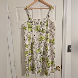 Jessica Howard Dress beige and green floral size 16W